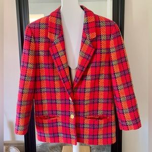 Tweed Wool Pink & Purple Blazer